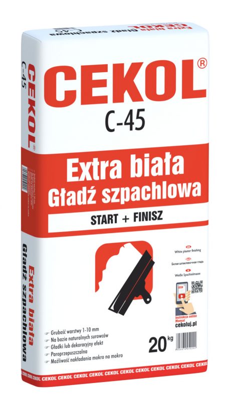 GŁADZIE GIPSOWE CEKOL C-45