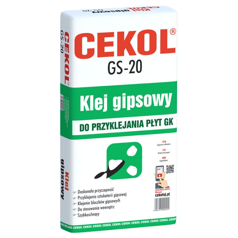 KLEJE GIPSOWE CEKOL GS-20