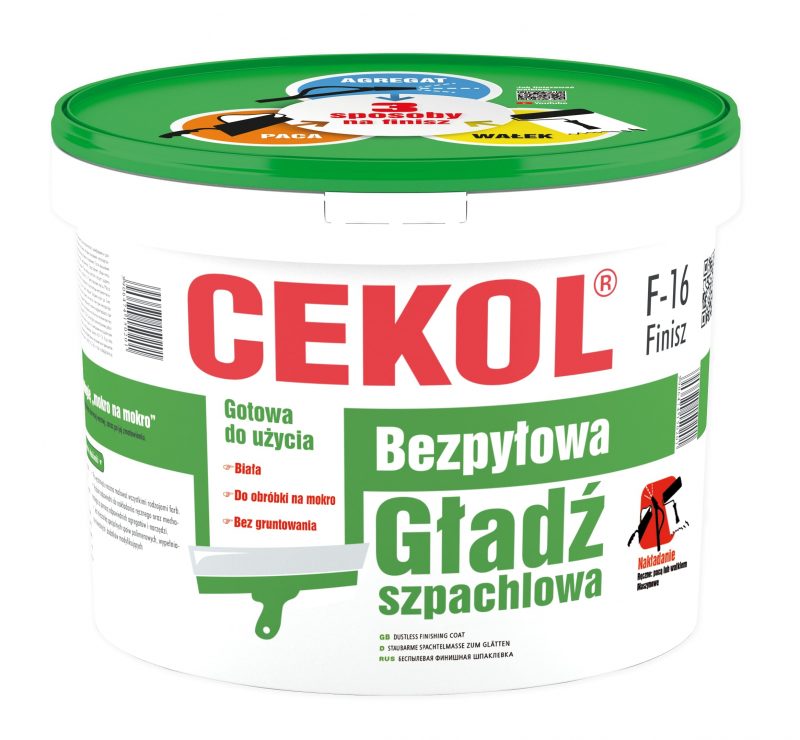 GŁADZIE SZPACHLOWE CEKOL CEKOL F-16 Finisz