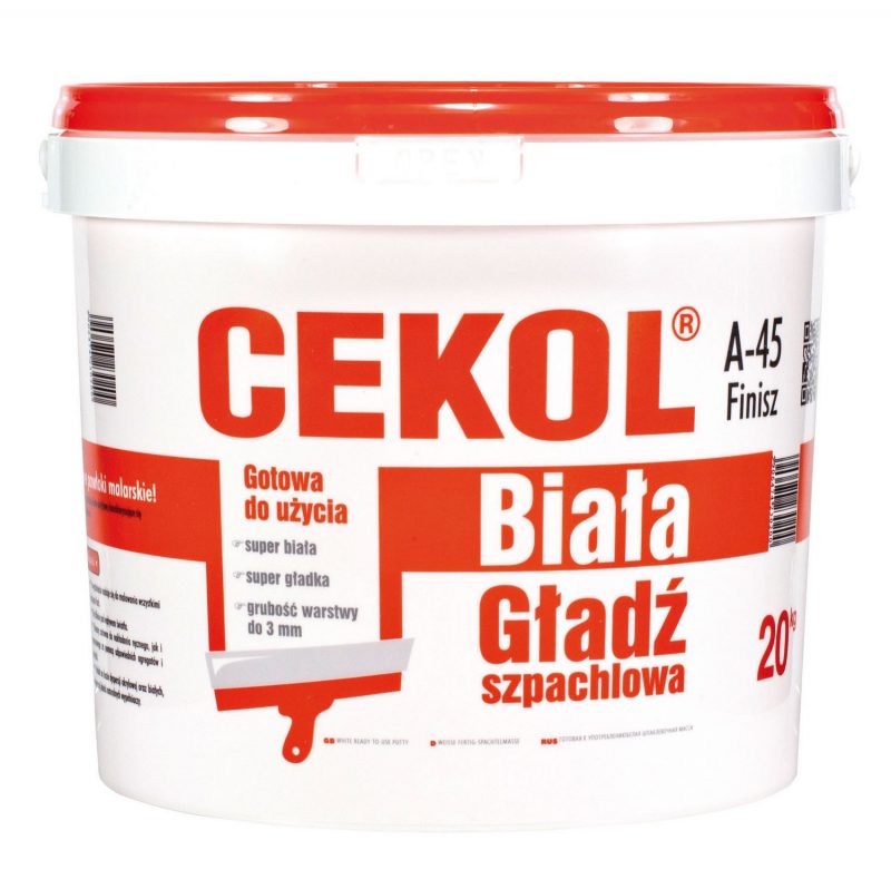 GŁADZIE AKRYLOWE CEKOL A-45 Finisz