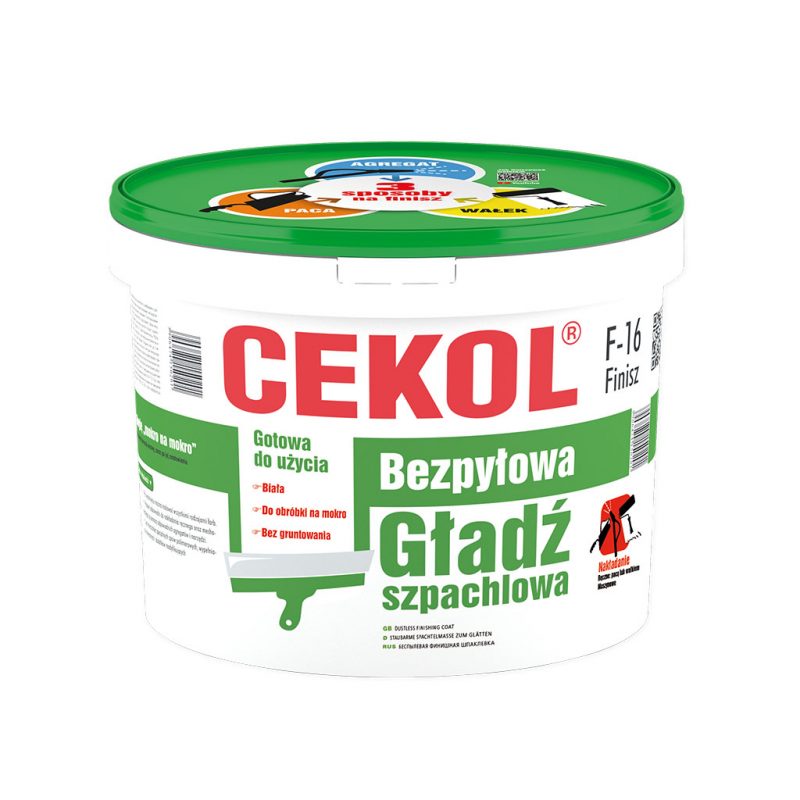 GŁADZIE SZPACHLOWE CEKOL CEKOL F-16 Finisz