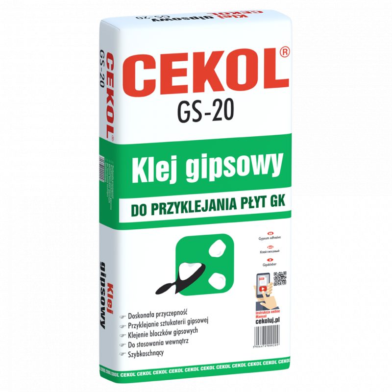 KLEJE DO PŁYT GIPSOWO-KARTONOWYCH CEKOL GS-20
