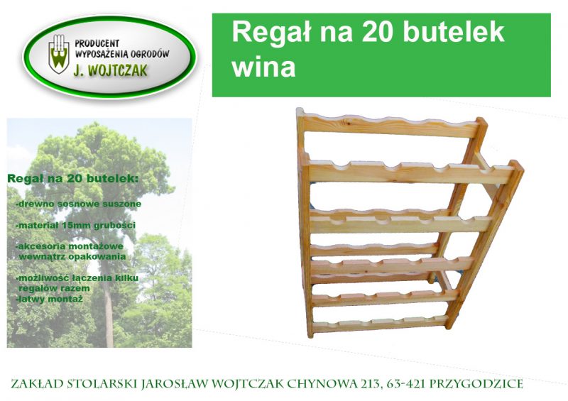 REGAŁY DREWNIANE NA WINO 