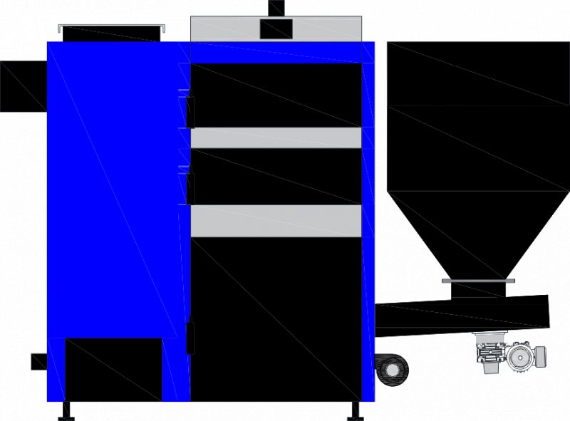 KOTŁY C.O. TŁOKOWO MIAŁOWE Z AUTOMATYCZNYM PODAJNIKIEM OPAŁU TYP - ECO KTM DO 500 KW 5 KLASA CZYSTOŚCI SPALIN TILGNER KTM ECO DESIGN