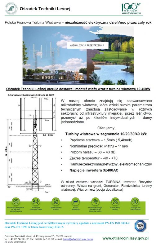 Turbina Wiatrowa produkcja dzień noc przez cały rok